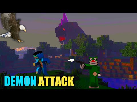 Minecraft | Demon Attack On Oggy And Jack | Minecraft Pe | In Hindi | Rock Indian Gamer |