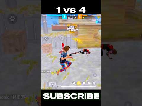 FREE FIRE SIGMA 1 VS 4 🔥💀❤️# shorts #viral