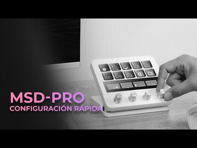 Mars Gaming MSD-Pro Controller-Deck, 10 Tasten, LCD, 4 Drehregler, erweiterter animierter Touchscreen, Schwarz video