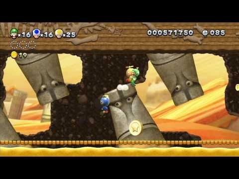 New Super Luigi U Multiplayer Playthrough - Layer-Cake Desert