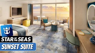 Star of the Seas | Sunset Suite Walkthrough Tour | Royal Caribbean 2025 | 4k