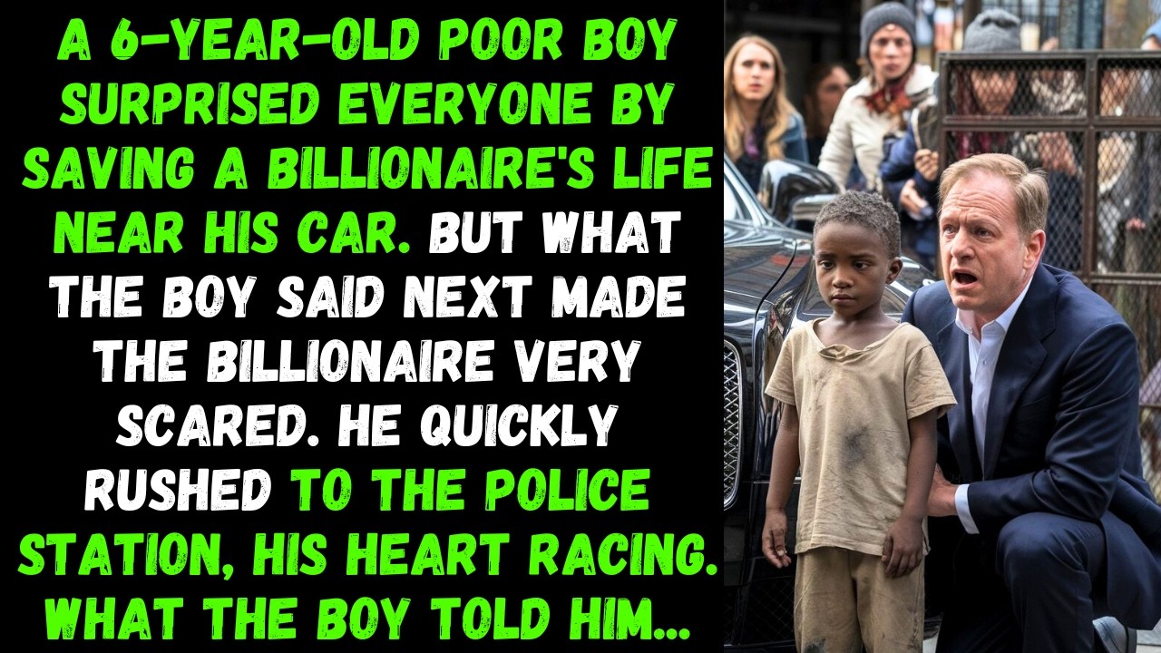 A 6-year-old boy surprised everyone by saving a billionaire's life near his car. But what the boy ..