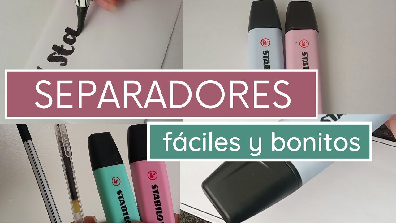 4 IDEAS DE SEPARADORES PARA TU CUADERNO