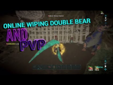 ARK ONLINE WIPING DOUBLE BEAR CAVE AND SOME PVP CLIPS|OFFICAL SMALL TRIBES PS4|