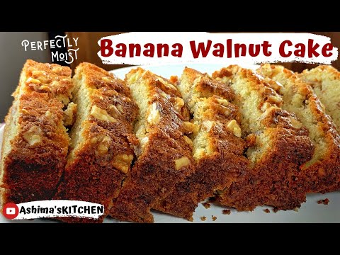 ★ Perfectly Moist Banana Bread Recipe | Banana Walnut Cake | Soft and Spongy Cake