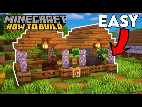 Minecraft: How to Build a Horse Stable | Small Horse Stable Tutorial