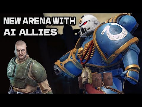 ULTRAMARINES CHAMPION & IMPERIAL GUARD vs Orks vs Chaos! - WH40K: Space Marine, Augmented Mod