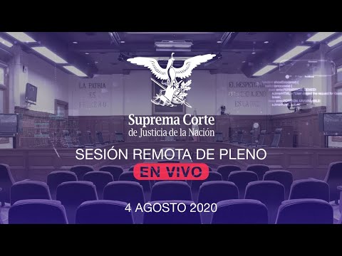 Sesión remota del Pleno de la SCJN 04 agosto 2020