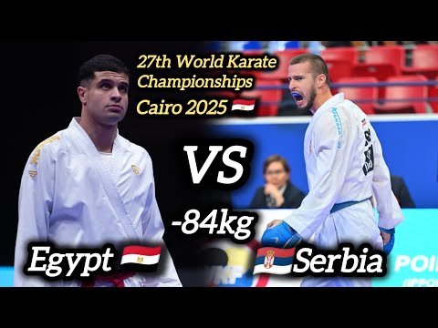  Youssef El-Badawy 🇪🇬 vs Vladimir Brežančić 🇷🇸 | -84kg Kumite | WKF World Championships Cairo 2025🇪🇬