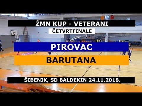 VETERANI ŽMN KUP, 1/4: PIROVAC - BARUTANA, 24.11.2018.