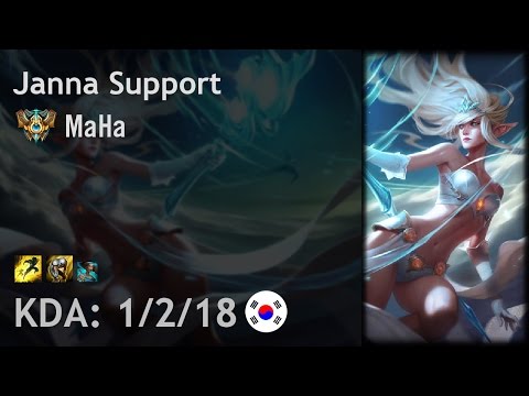 Janna Support vs Thresh - MaHa - KR Challenger Patch 7.6