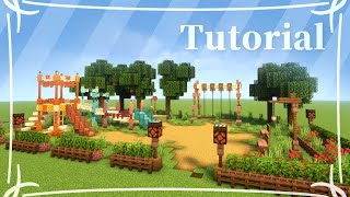 Minecraft : How To Build a Small Park | マイクラ建築：可愛い小さな公園の作り方 | Tutorial | Survival