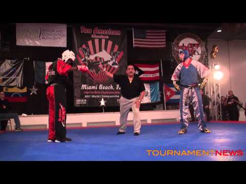 Kodaq Wray vs Ross Levine Men's Sparring Semi Final at Pan American Internationals 2013