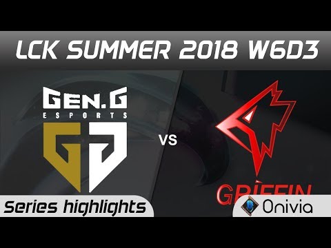 GEN vs GRF Series Highlights LCK Summer 2018 W6D3 Gen G Esports vs Griffin by Onivia