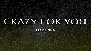 Madonna - Crazy For You (Lyrics)