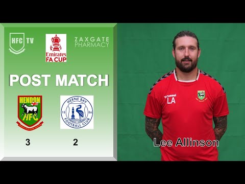 Lee Allinson post match v HERNE BAY - 1 October 2022