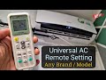 [New] Universal AC Remote Setting | Chunghop K 1028E Setup (Any Brand/Model)