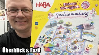Spielesammlung - Einhorn Glitzerglück (Haba) - 9 Spiel in einer Box für 3-5 Jahre