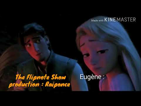 Raiponce campfire scene (French Fandub, flyn off)