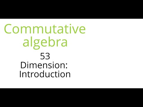 Commutative algebra 53: Dimension Introductory survey