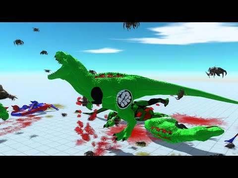 Swarm bug attack on T-rex