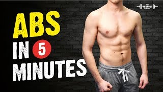 5 Minute Abs Workout For Awesome Six Pack (No Equipment!)