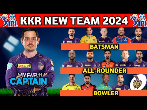 IPL 2024 | Kolkata Knight Riders Team Full Squad | KKR Full Squad 2024 | KKR New Players List 2024