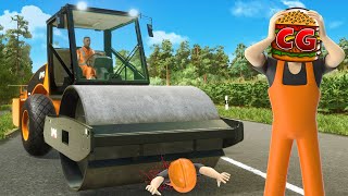 I Tried to DESTROY EVERYTHING with a Steamroller in Road Maintenance Simulator!