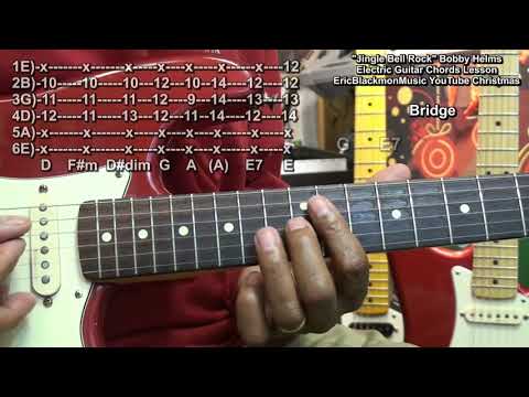 🎄 How To Play JINGLE BELL ROCK Electric Guitar Chords Lesson @EricBlackmonGuitar