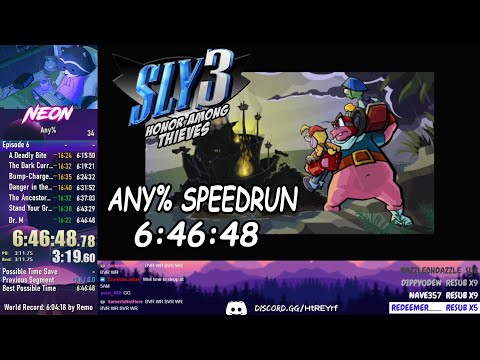 Sly 3: Honor Among Thieves Any% Speedrun in 6:46:48 (English)