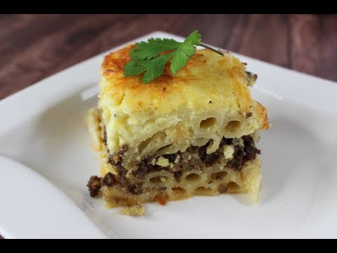Pasta Bechamel/Egyptian Baked Pasta Macarona Bechamel