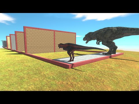 Dinosaur Race Through Blocks - Animal Revolt Battle Simulator