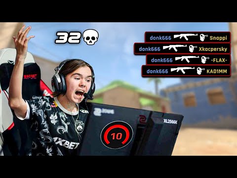 Donk Destroyed Pro Players On FACEIT | 32 KILLS