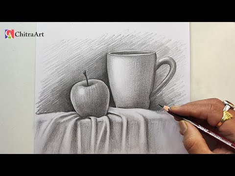 Still Life Drawing Step By Step with Pencil Shading