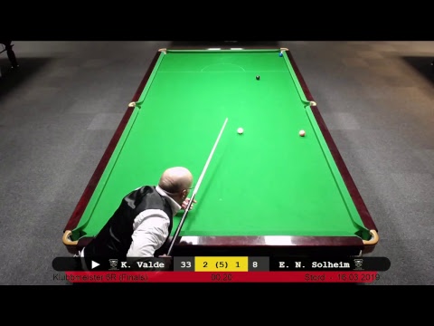 Finale: Kåre Valde - Espen Nymark Solheim, Stord Snookerklubb Klubbmeisterskap 6 raud 2019