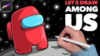How to Draw AMONG US Game Character: iPad & Pr
