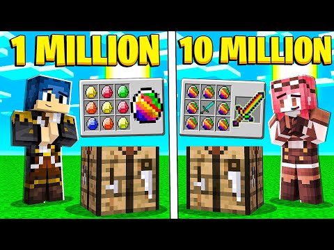 CRAFTING DA 1.000.000€ VS CRAFTING DA 10.000.000€! - MINECRAFT