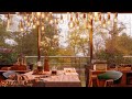 RAINY DAY COFFEE SHOP AMBIENCE Piano Music And Rain Sounds With Distant Thunder