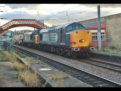 DRS Class 37s Nos. 37604 & 37601 - Seaton to Sellafield Flasks - Monkwearmouth   4th Nov 2016