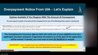 UIA Overpayment of Benefits Coaching Session