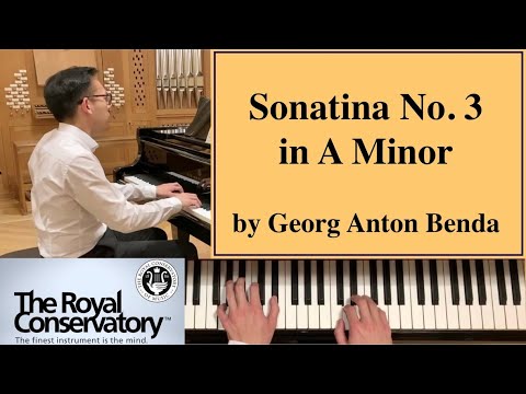 Benda: Piano Sonatina No. 3 in A Minor [Piano Tutorial] - RCM Piano Level 6