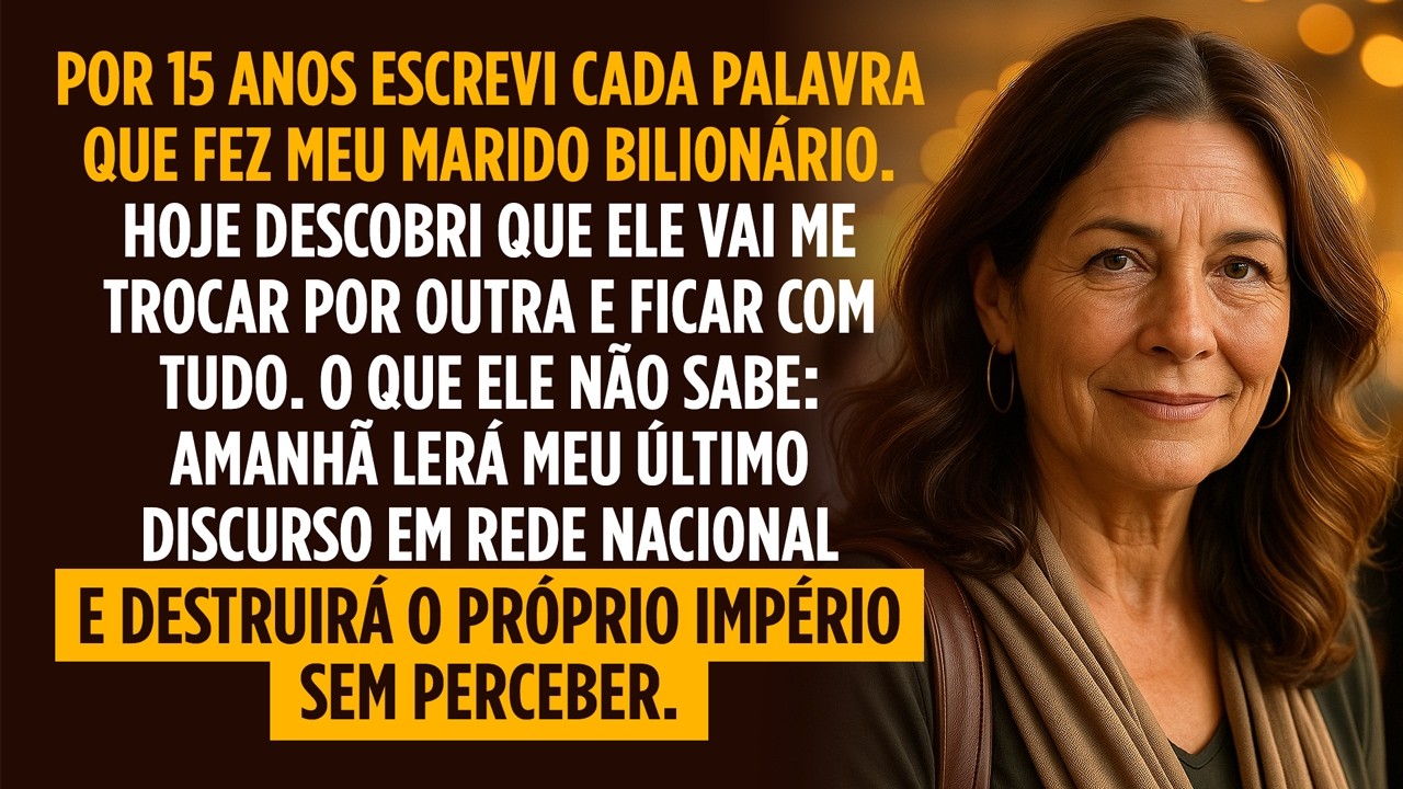 Após 15 anos escrevendo seu sucesso, descobri a traição: meu último discurso será sua ruína