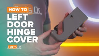 How to replace left door hinge cover part WPW10471618 on your Whirlpool refrigerator