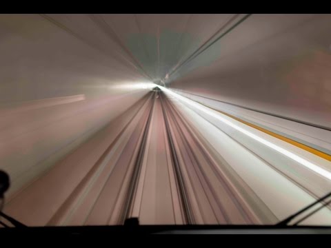 At over 200 km/h through the Gotthard Base Tunnel - the longest tunnel in the world - Base Tunnel...