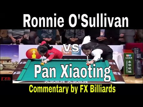 Ronnie O'Sullivan Vs. Pan Xiaoting ~With Commentary by Bryan Mitchell from FX Billiards~Pool Lessons