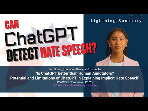 【Lightning Summary】Can ChatGPT Detect Hate Speech?