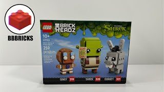 LEGO BrickHeadz Shrek, Donkey & Gingy Figures Speed Build Review 40923