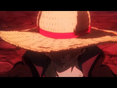 Luffy epic entrance and knocking Kaido down with Red Roc - One Piece English Subb