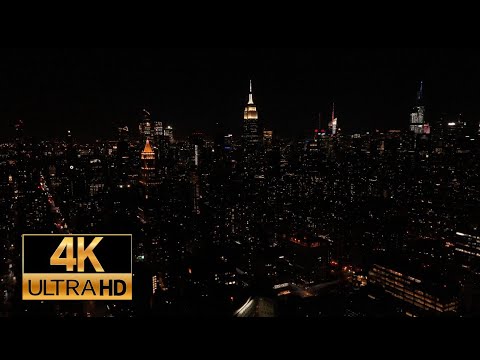 4K New York City by Night | Relaxing Jazz Music