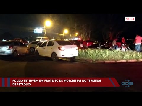 Polícia intervêm em protesto de motoristas no Terminal de Petróleo 11 03 2021